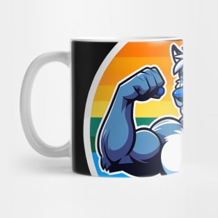 LGBTQ Flexing Pride Wolf Art Mug